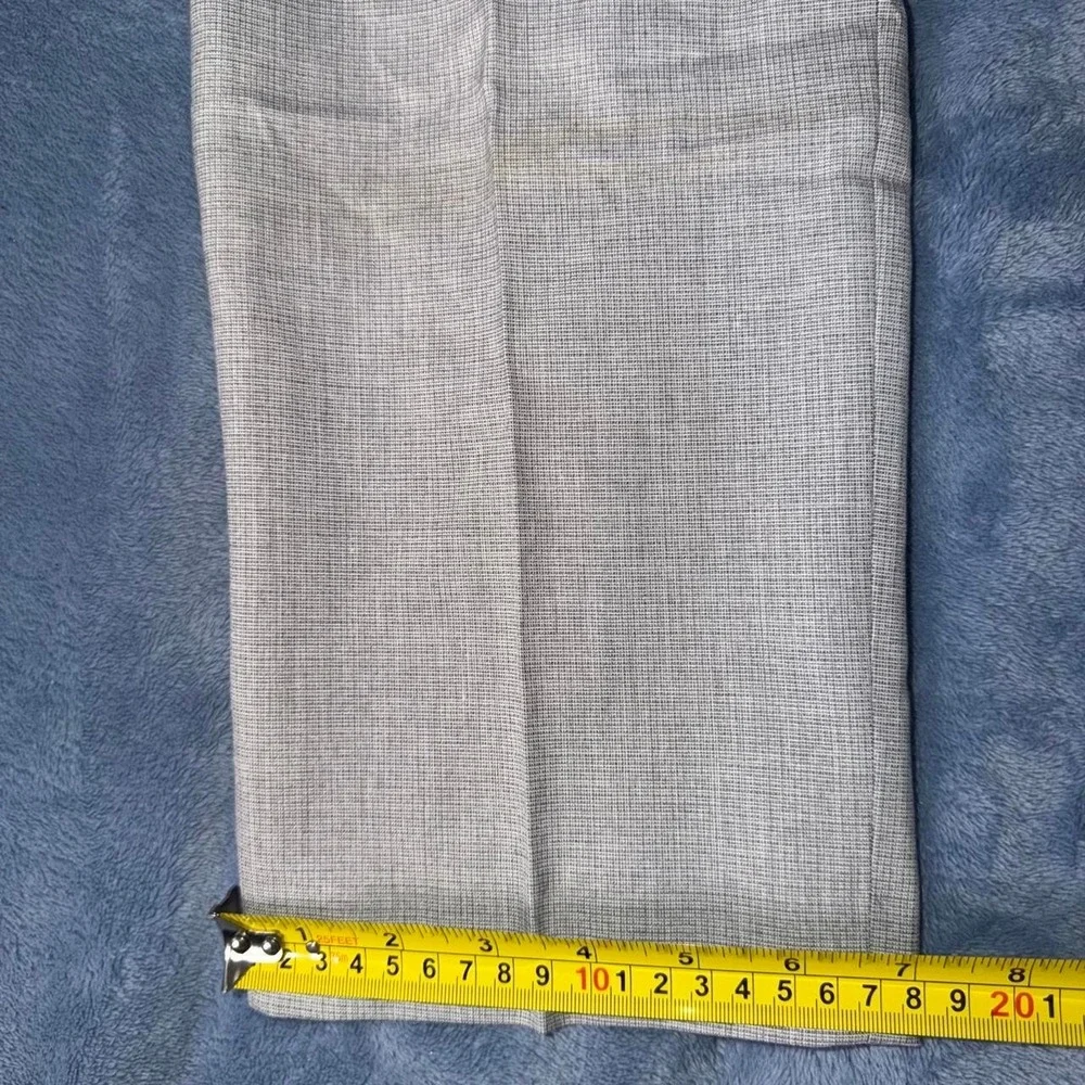 Zara gray checkered pants with thin white pinstripes